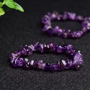 amethyst chip bracelet
