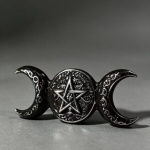 Silver Obsidian Carving